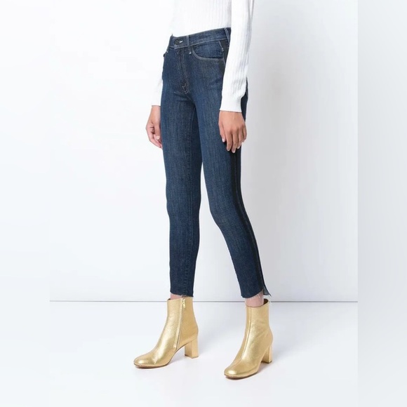 Mother Denim Stunner Zip Ankle Step Fray Sweeping Racer SZ 25/0 - Picture 11 of 11